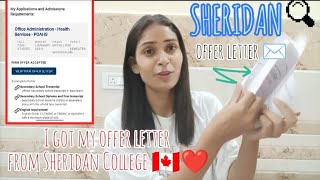 Sheridan offer Letter for Jan intake 24 🇨🇦🔥| theflawlessfiza |