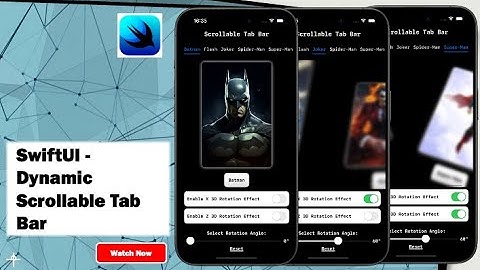 SwiftUI - Dynamic Scrollable Tab Bar (IOS 17+, 2024)