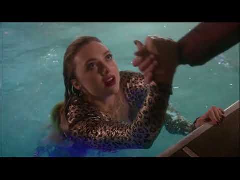 Mary Mouser and Peyton Roi List in the pool - Cobra Kai (S4E8, 2022)