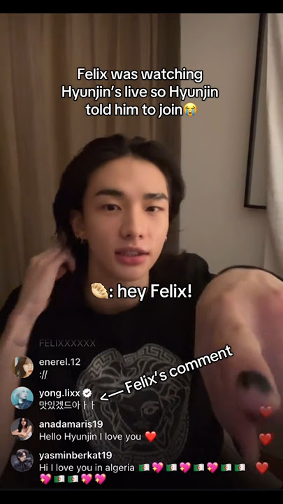 Felix was watching Hyunjin's live and then...🥰