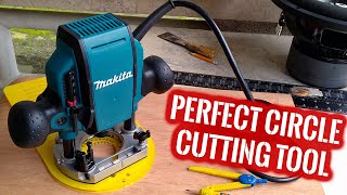 Makita RP0900 Plunge Router + Universal Circle Cutting Jig