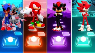 Sonic Tails Exe 🆚 Knuckles 🆚 Shadow Hedgehog 🆚 Red Sonic Tiles Hop