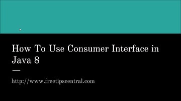 How To Use Consumer Interface In Java 8 Video