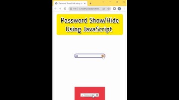 Password show hide using javascript #youtubeshorts #ytshorts