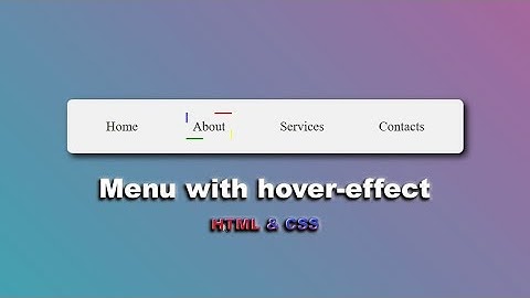 Как создать горизонтальное меню с hover effect HTML and CSS || Navigation menu HTML & CSS only