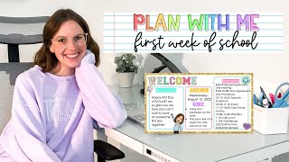 PLAN WITH ME | first week of school
