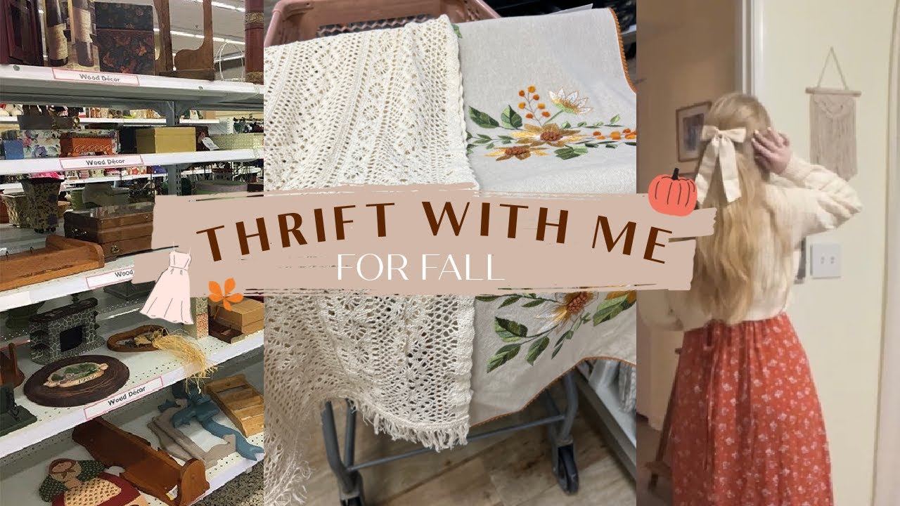 THRIFT WITH ME | huge thrift haul + fall outfit ideas! - YouTube