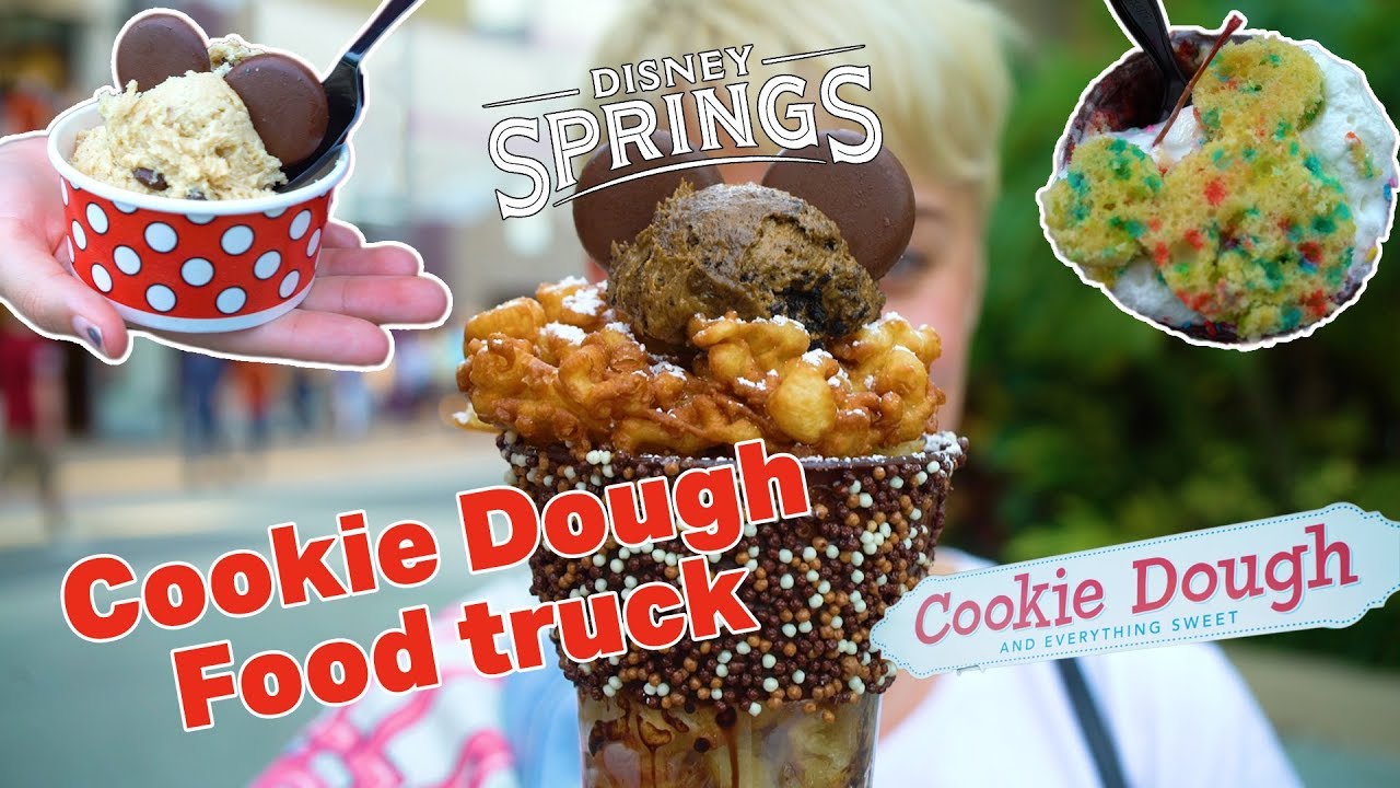 Disney Springs Cookie Dough Food Truck Is Amazing Youtube