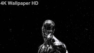 Silver Surfer Black Silence 🌌🩶🤫 | Marvel Live Wallpaper 4K Ultra HD | 1 Hour Loop screenshot 4