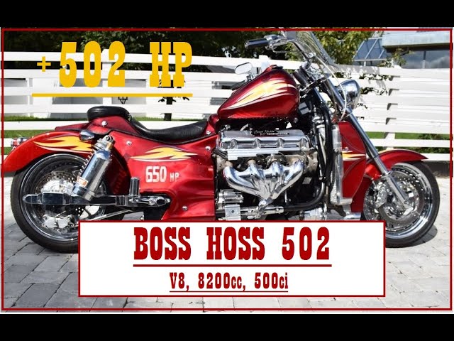 med sig Sæson Fantastisk Boss Hoss 502, V8, 8200cc engine sound - YouTube