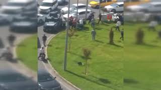 KAZA SONRASI TEKMELİ TOKATLI KAVGA
