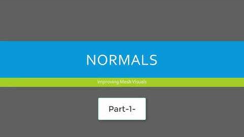 8- Unity Tutorial - Procedural Mesh Generation -  Normals - Part 1