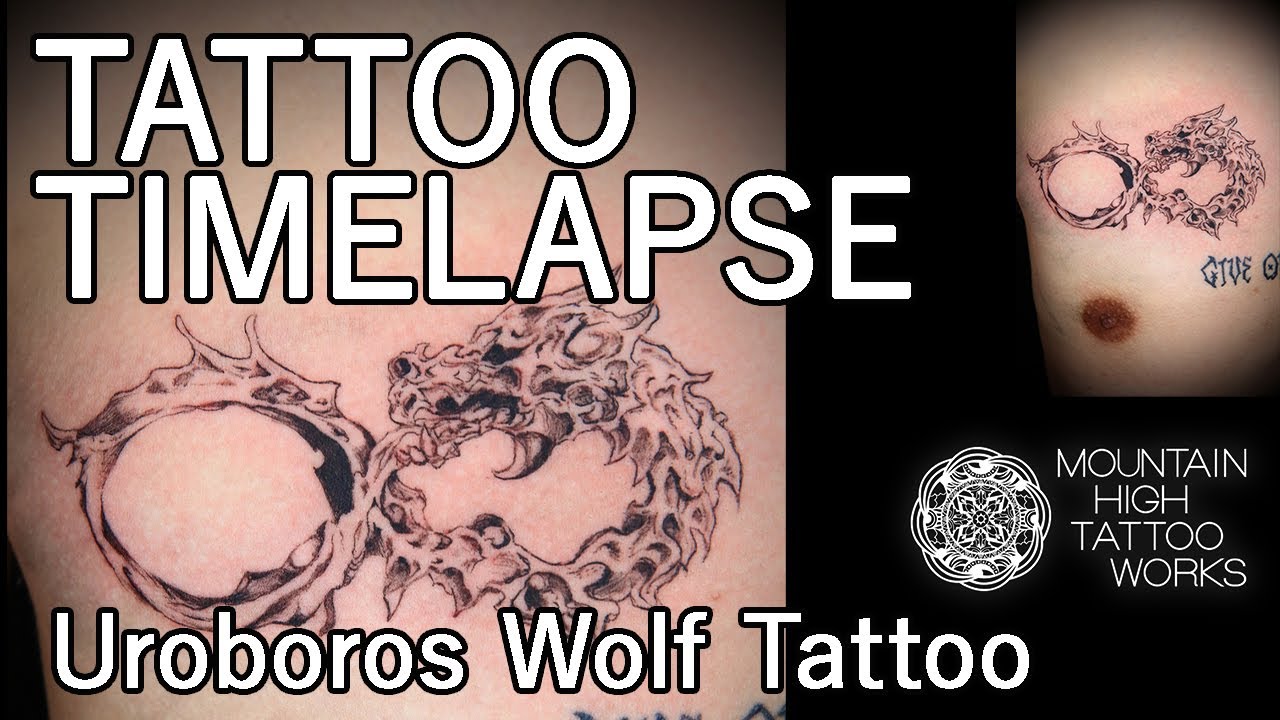 Tattoo Timelapse Uroboros Wolf Tattoo タトゥータイムラプス オオカミを模したウロボロスのタトゥー Youtube