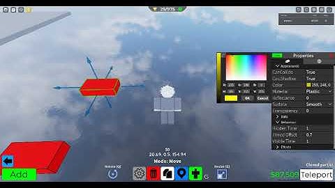 how to make rainbow part in obby creator
