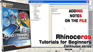 Adding notes on Rhino file | Rhino Tutorials for beginners | Rhinoceros 3D | Part 44
