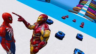Face to Face Challenge Spider-mans vs Iron-mans GTA V mod