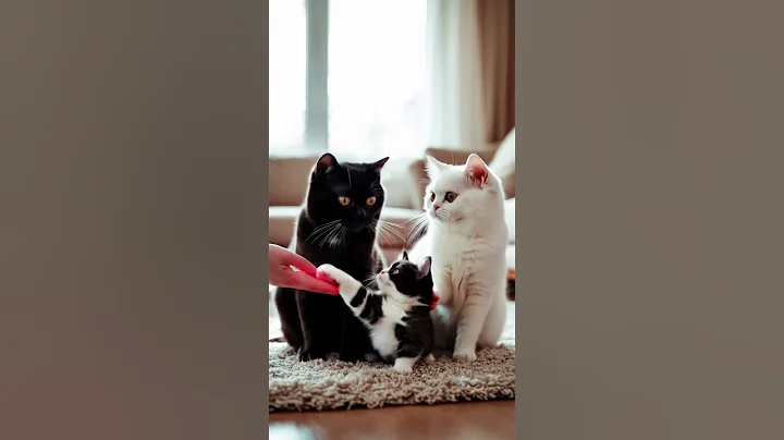 Watch the video about 😹 Cat Family DRAMA! Teaching Baby to Shake Paws Makes Mom & Dad JEALOUS! #CatFamilyFun