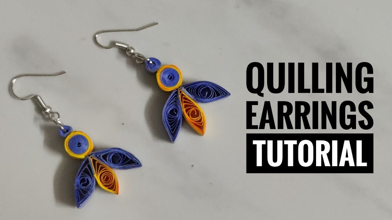 long flower light weight paper quilling earrings - jewelry gift for mom –  Paper Sweetly