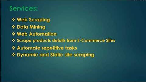 Do web scraping, data mining and extraction with python - Best Data Analysis & Reports service