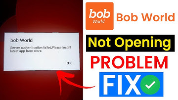 Server Authentication Failed Fix 🔥 | BOB World App Not Working 😭 | 100% Working Solution 2025