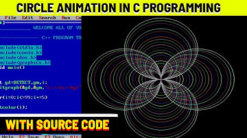 How to create Circle animation in C PROGRAM | Circle in c++ | C graphics program with Source code