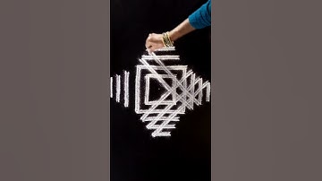 Kolam | Easy Padi Kolam | Simple Kolam Design | #shorts | @k3rangolikolam