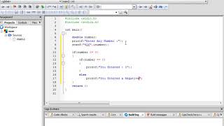 C Program to check a number is positive/negative using if else..Part 1