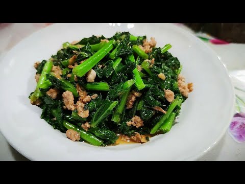 Stir Fried Kale with Minced Pork Stir-fried kale with minced pork is very  delicious. - YouTube