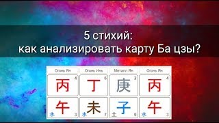 ПЯТЬ СТИХИЙ: КАК АНАЛИЗИРОВАТЬ КАРТУ БА ЦЗЫ?