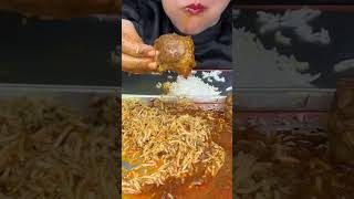 ASMR EATING SPICY MUTTON CURRY,MUTTON KOFTA CURRY,EGGS CURRY,CHICKEN CURRY,WHITE RICE *FOOD* shorts