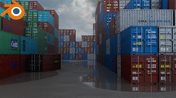 Create container stacks using geometry nodes - Blender 3.0 & 3.1 tutorial