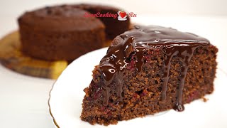 Шоколадный манник на кефире | Влажный шоколадный пирог с вишней | LoveCookingRu