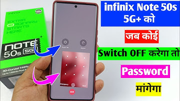Infinix Note 50s switch off password lock setting | ask password before switch off infinix note 50s