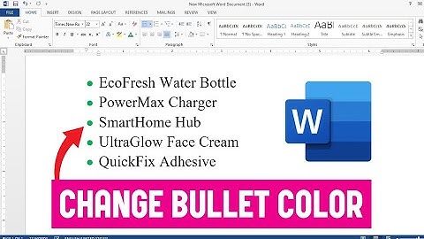 Hoe u de kleur van opsommingstekens in MS Word kunt wijzigen