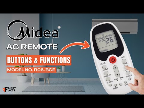Midea AC Remote Buttons & Functions (Model No: R06/BGE) | Heat Pump Remote Guide
