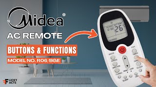 Midea AC Remote Buttons & Functions (Model No: R06/BGE) | Heat Pump Remote Guide