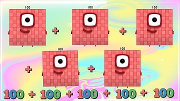 ADDING MULTIPLE GIANT NUMBERBLOCKS | ADDITION OF BIG NUMBERS | LEARN TO COUNT | hello george