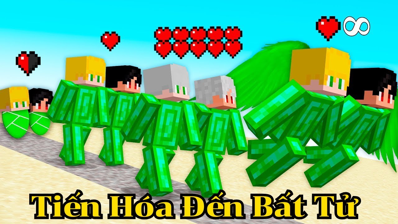 Tôi Tiến Hóa Từ Em Bé Đến Bất Tử Ngọc Lục Bảo Trong Minecraft!