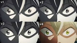 Black Clover Opening 2 Comparison (Versions 1-4)