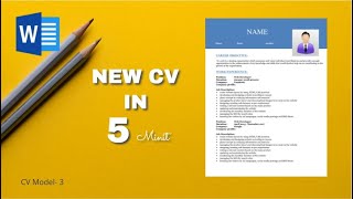 SIMPLE CV MODEL 3 | FROM YOUR EXISTING CV | RESUME DESIGN TUTORIAL -3