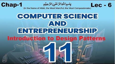 Introduction to design patterns in software Dev | First Year Computer Science Chapter 1 Lecture 6