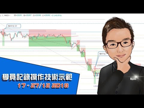 學員交易記錄操作技術示範 長炒 短炒 外匯 期指 期貨 17 - 27 Dec, 2018