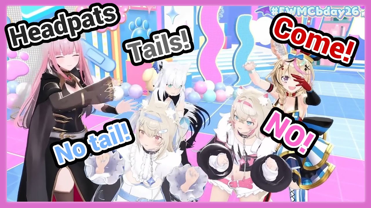 Fuwamoco Shocked After Fubuki Deliberately Touched Their Tail on Their Birthday with Calli Polka!!!