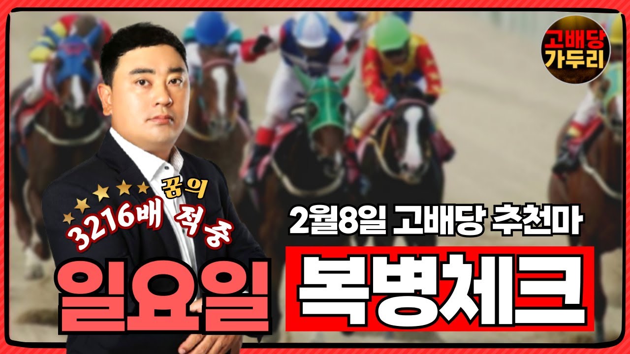 2월8일 일요일 부산경마7경주 서울경마9경주 때립니다!!!