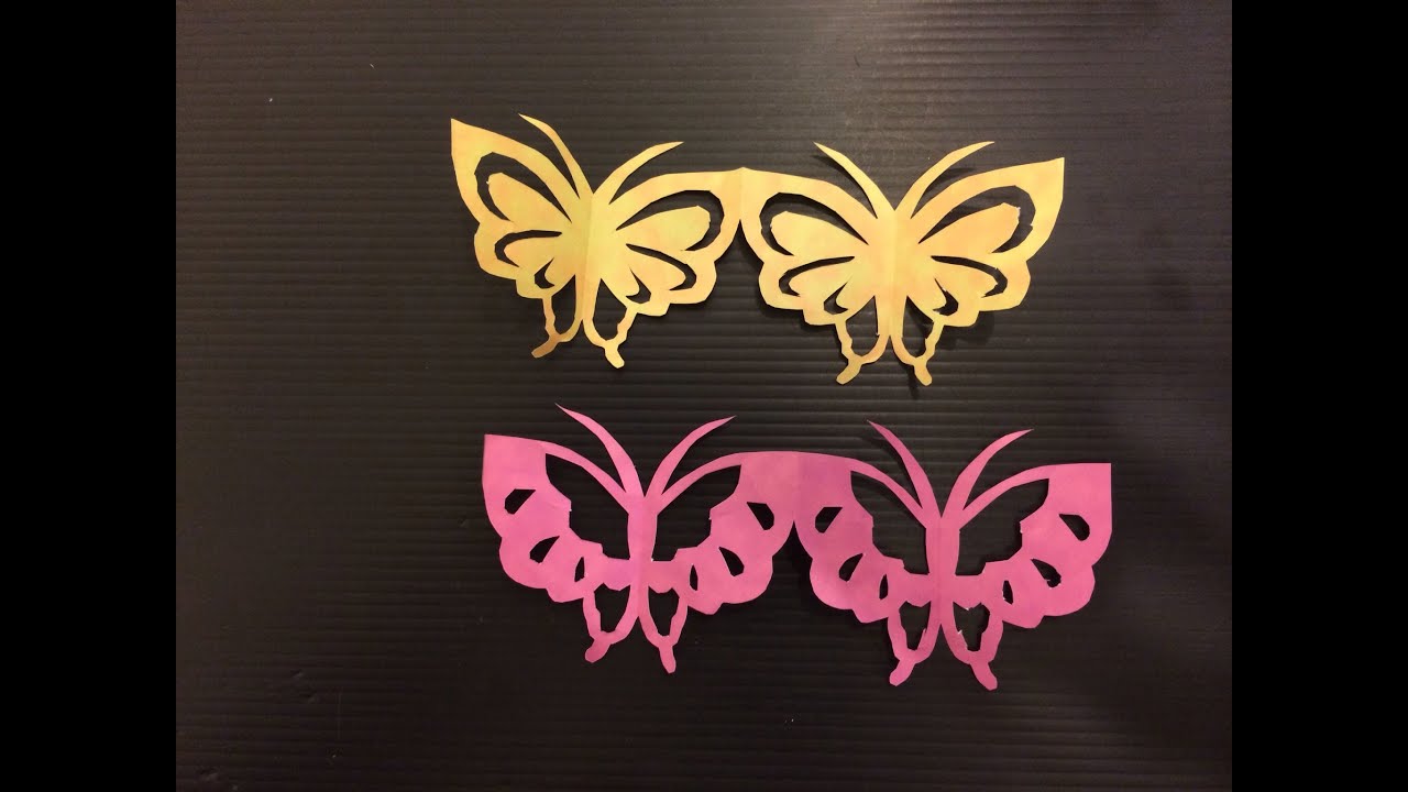 Origami Butterfly 切り絵 蝶 Youtube