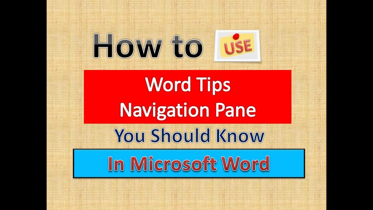 Word Tips Navigation Pane (English)