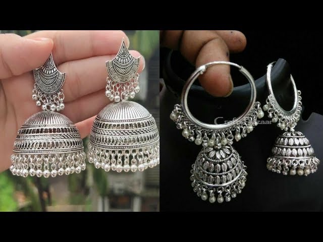 Solid Silver (Chandi) Beautiful Earrings - Silver Stones (An Online Silver  Jewelry and Gemstones Store)