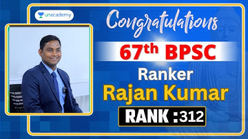 Rank 312 | Municipal Executive Officer | 67th BPSC Final Result | Topper Interview | Rajan Kumar