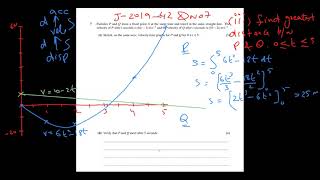 Jun 2019 Var 42 Q No 7 Topic AS Level Kinematics