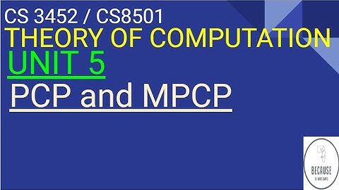 5.13 Post Correspondence Problem with proof in Tamil